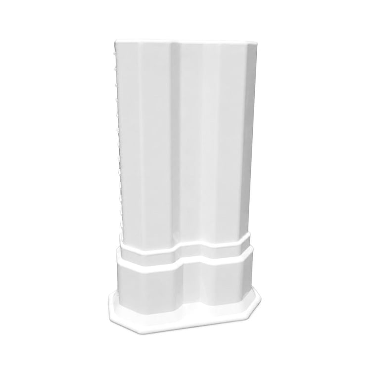 ucucb100-Uzun Çiftli Boru Gizleme Beyaz 20 cm