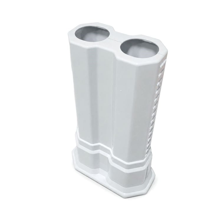 ucucb100-Uzun Çiftli Boru Gizleme Beyaz 20 cm