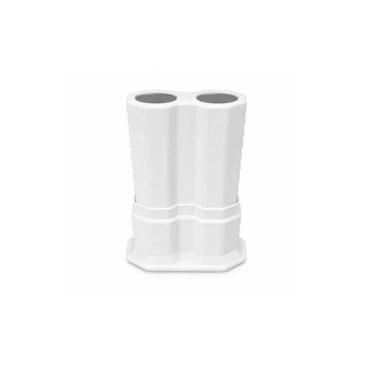 ucucb100-Uzun Çiftli Boru Gizleme Beyaz 20 cm