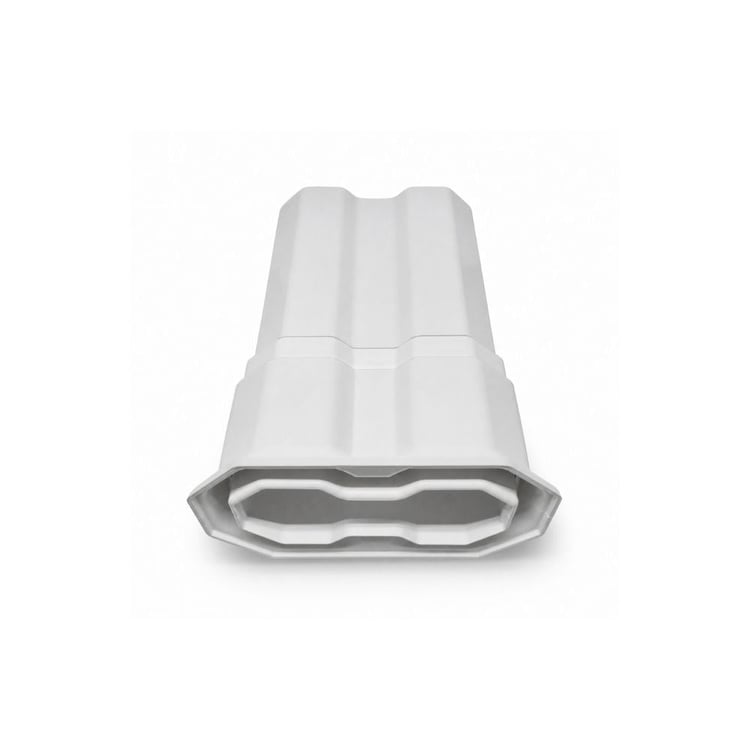 ucucb100-Uzun Çiftli Boru Gizleme Beyaz 20 cm
