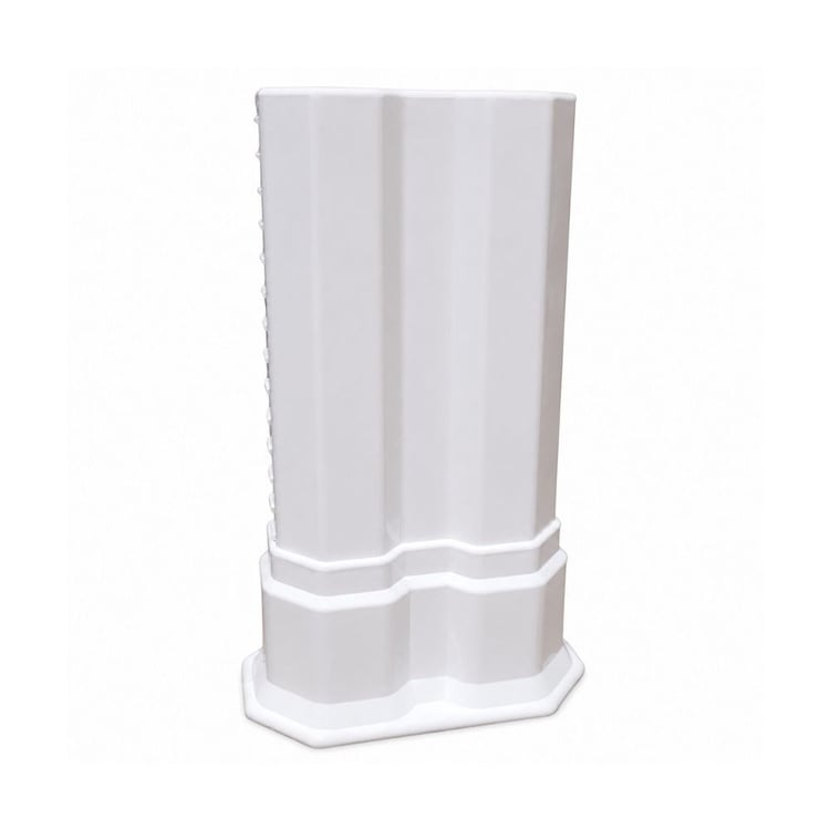 ucucb100-Uzun Çiftli Boru Gizleme Beyaz 20 cm