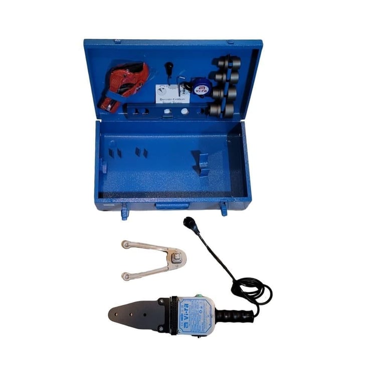 KAYNAK MAKİNELERİ-Vira-Vira F-2000 Plastik Kaynak Makinesi Çantalı Tam Takım 1400 W-vira-km-f2000t