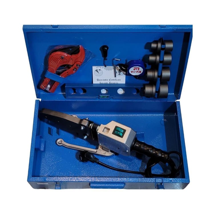 KAYNAK MAKİNELERİ-Vira-Vira F-2000 Plastik Kaynak Makinesi Çantalı Tam Takım 1400 W-vira-km-f2000t