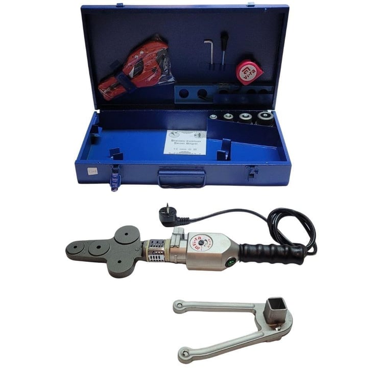 KAYNAK MAKİNELERİ-Vira-Vira F-2010 Plastik Kaynak Makinesi Çantalı Tam Takım 1000 W-vira-km-f2010t