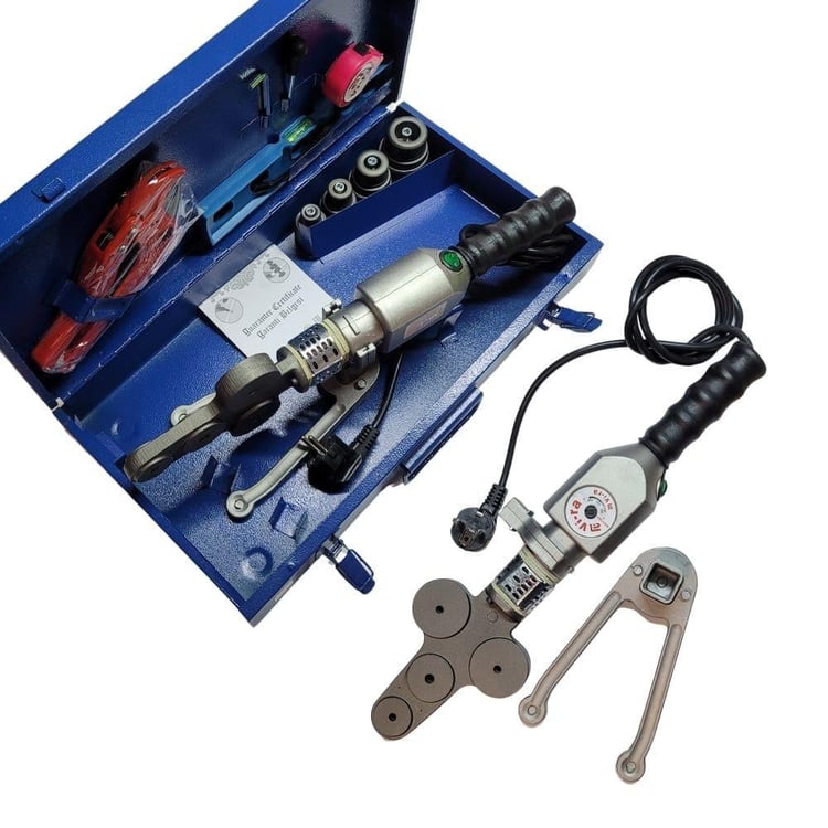 KAYNAK MAKİNELERİ-Vira-Vira F-2010 Plastik Kaynak Makinesi Çantalı Tam Takım 1000 W-vira-km-f2010t