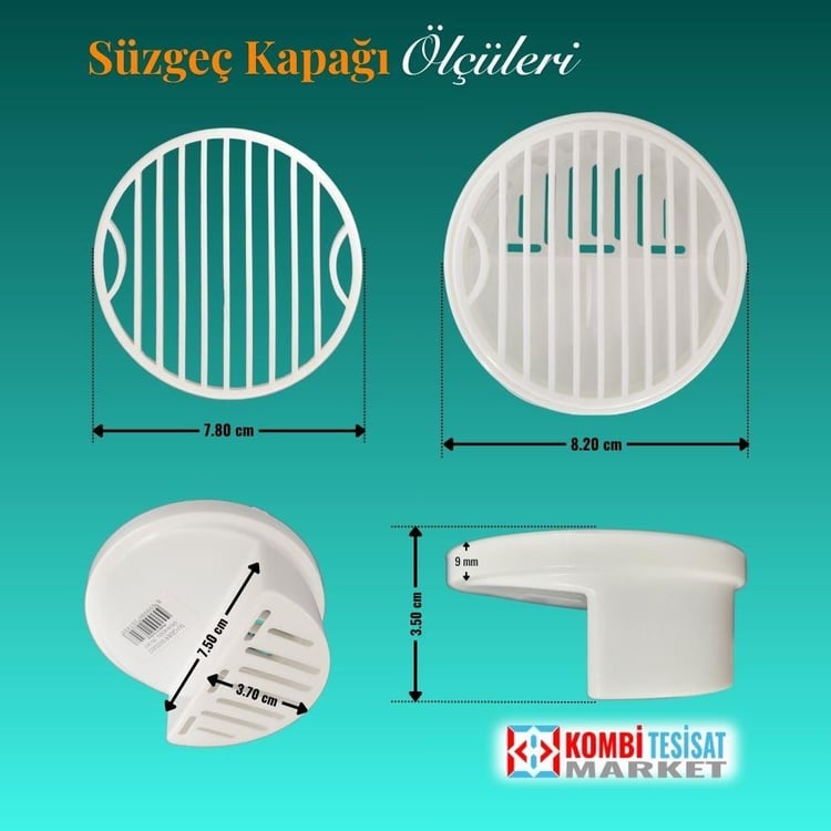 sifon-203-Yer Sifonu Izgaralı Plastik Süzgeç Kapağı
