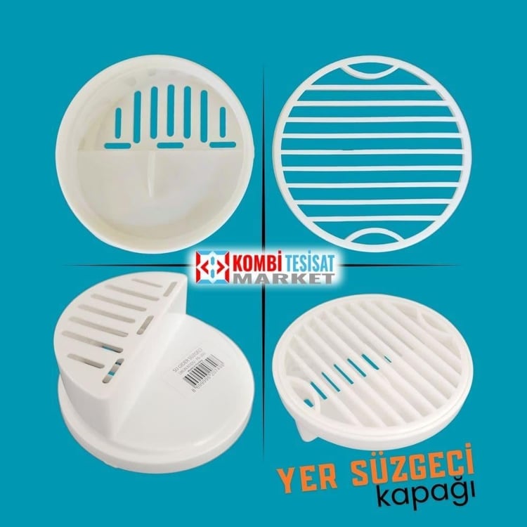 sifon-203-Yer Sifonu Izgaralı Plastik Süzgeç Kapağı