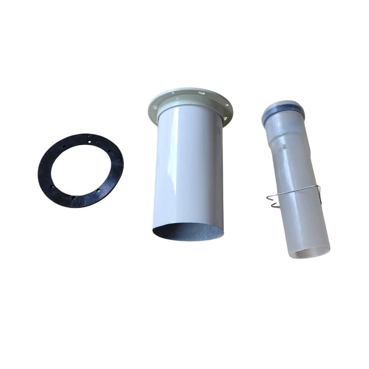 ybacadik22-Yoğuşmalı Kombi Flanşlı Dik Baca Adaptörü 20 cm 60/100 mm