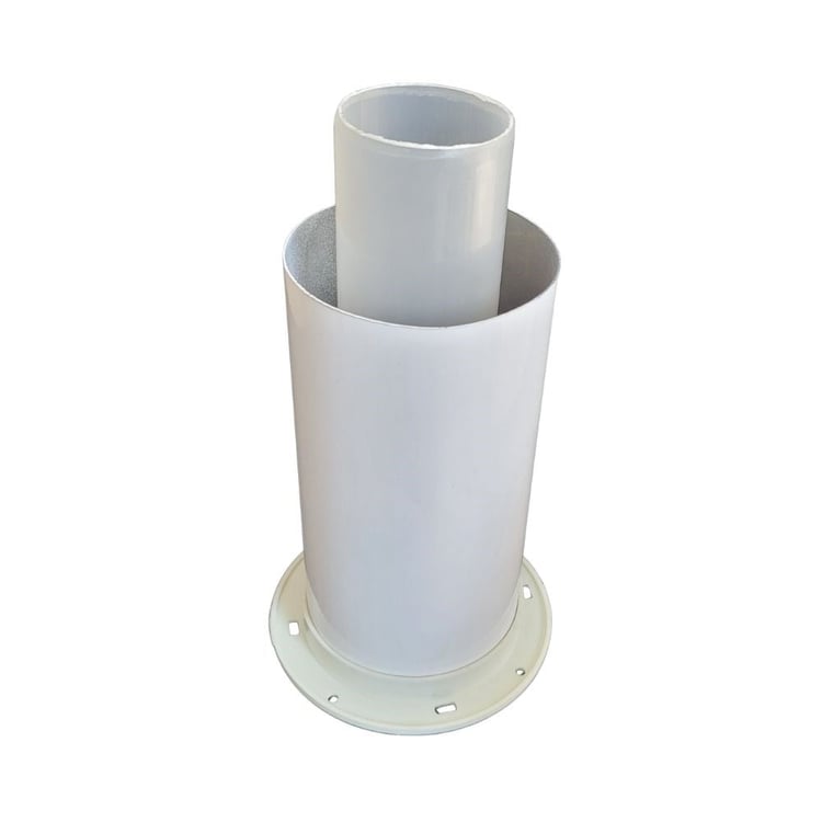 ybacadik22-Yoğuşmalı Kombi Flanşlı Dik Baca Adaptörü 20 cm 60/100 mm