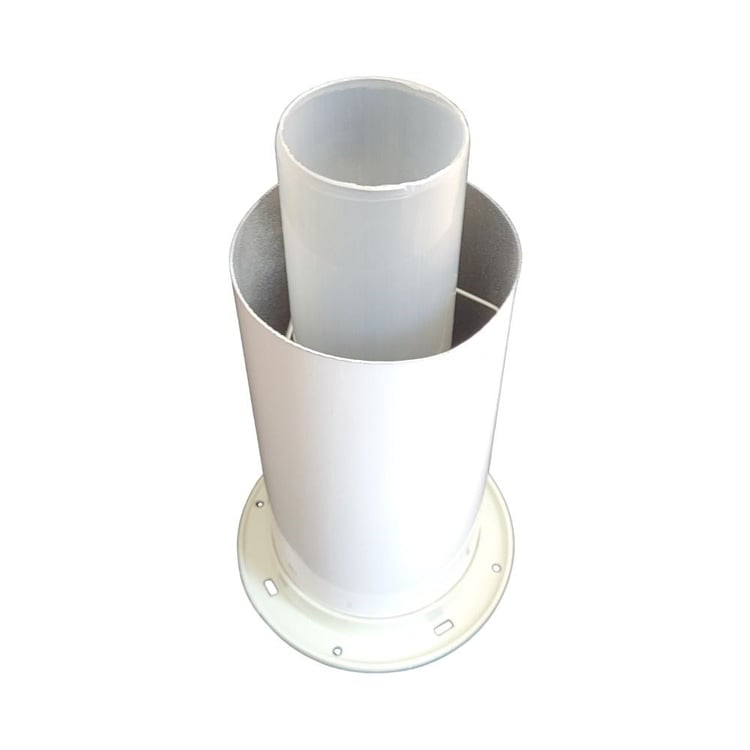 ybacadik22-Yoğuşmalı Kombi Flanşlı Dik Baca Adaptörü 20 cm 60/100 mm