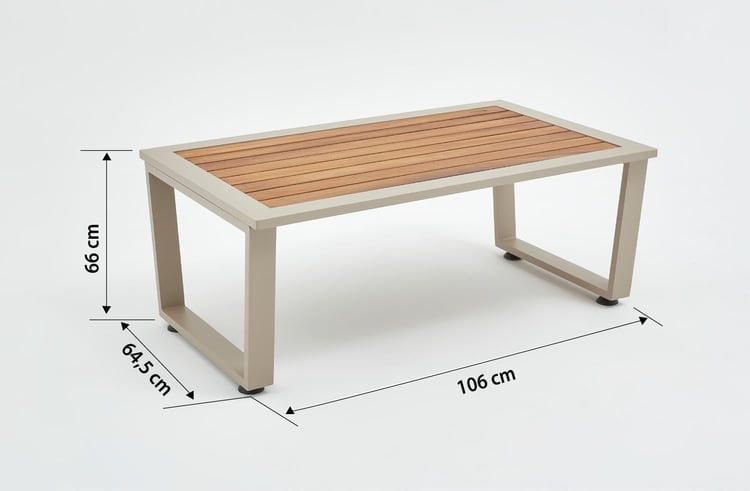 Assento Bahçe Oturma Grubu 3+1+1+Sehpa - Kum Rengi