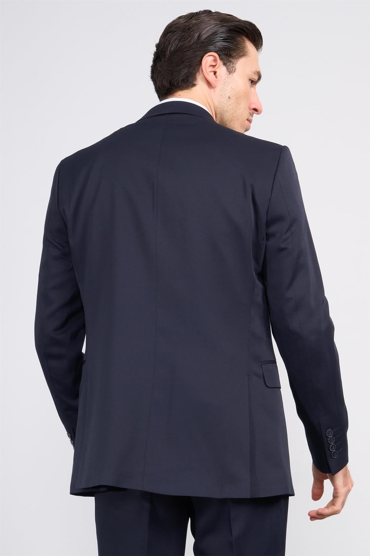Atlıhan Lagos Lacivert Erkek Polyviskon Slim Fit Yelekli Takım
