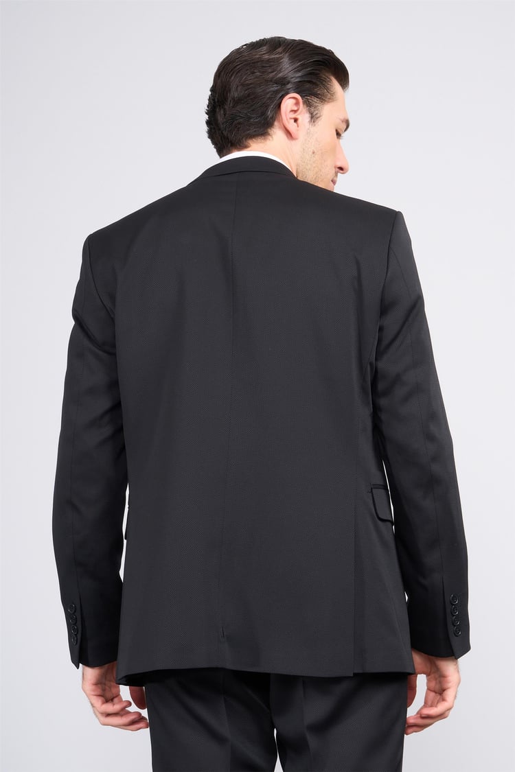 Atlıhan Lagos Siyah Erkek Polyviskon Slim Fit Yelekli Takım