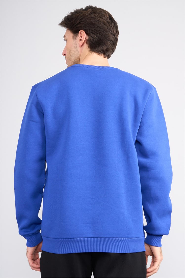 Çetinkaya Mentality 3036 3 İp Bisiklet Yaka Saks Sweatshirt