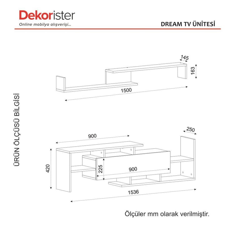 Dekorister Dream Tv Ünitesi Beyaz