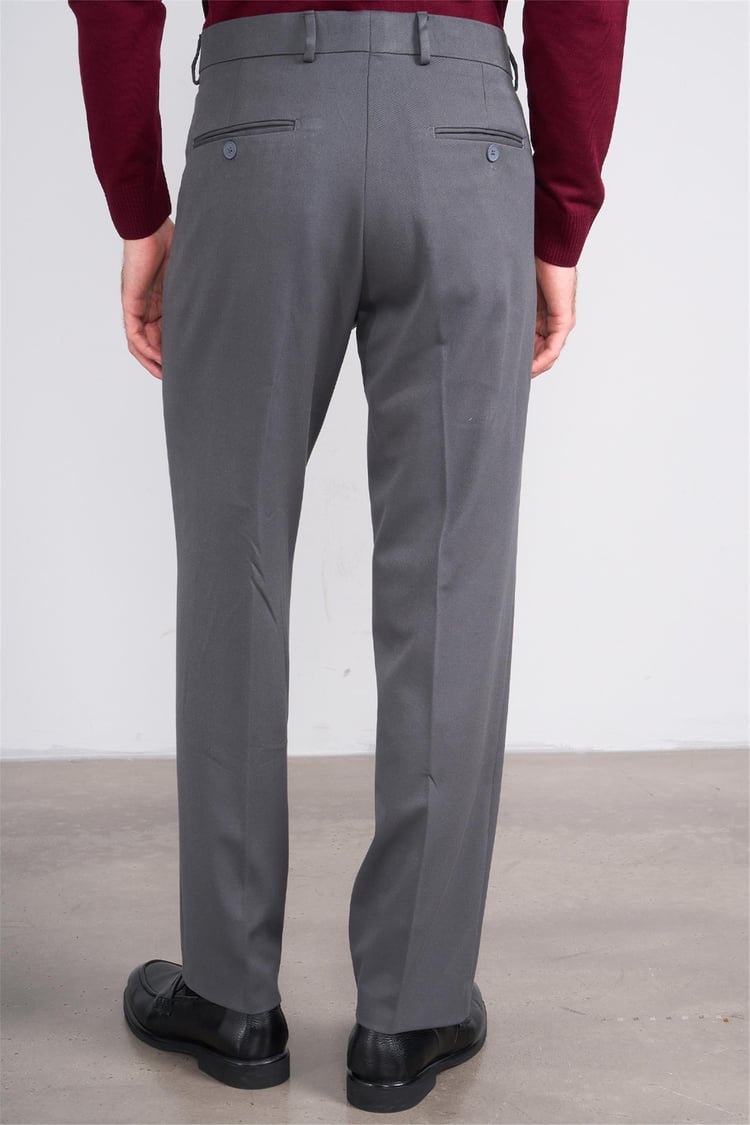 Erpant 8 Gri Erkek Poliviskon Gabardin Regular Pantolon