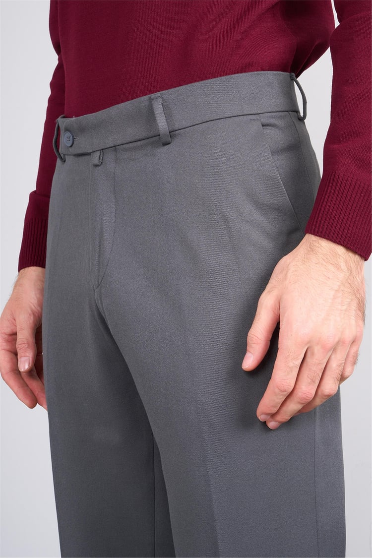 Erpant 8 Gri Erkek Poliviskon Gabardin Regular Pantolon