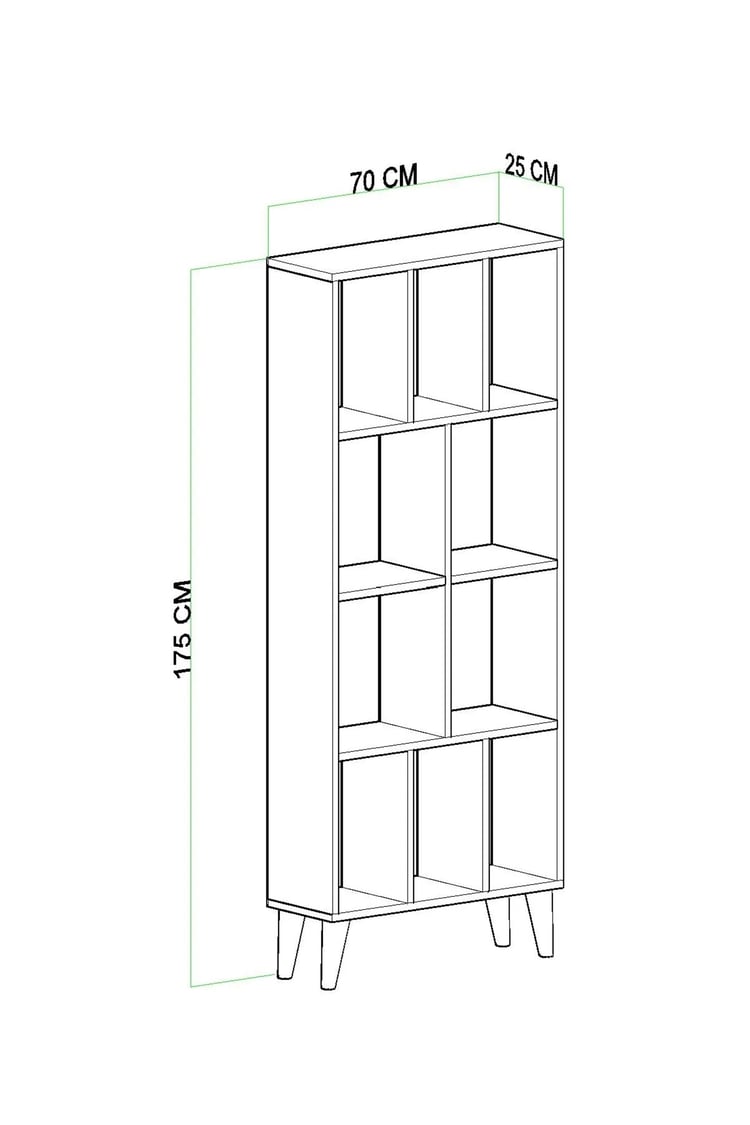Evdemo Petek Dekoratif Kitaplık Beyaz