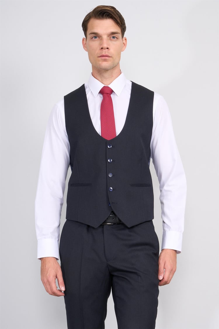 Kagi Lacivert Erkek Pamuk Polyester Roma Yelekli Takım