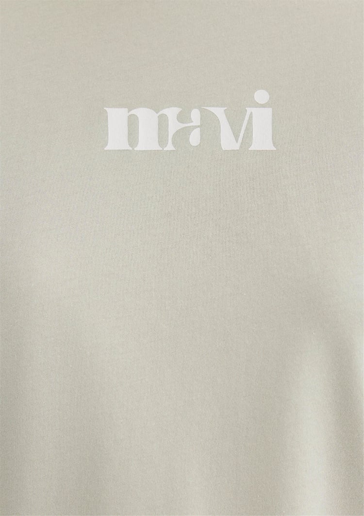 Mavı M1612241-70148 Sıs Yesıl Kadın Regular Logo Baskılı T-Shırt