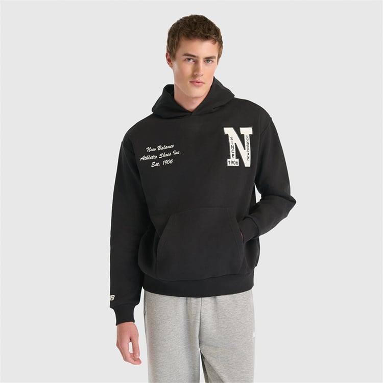 New BalanceUNH3534-BK Sıyah Erkek Kapüşonlu Sweatshırt