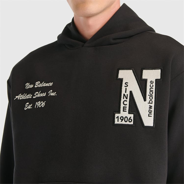 New BalanceUNH3534-BK Sıyah Erkek Kapüşonlu Sweatshırt