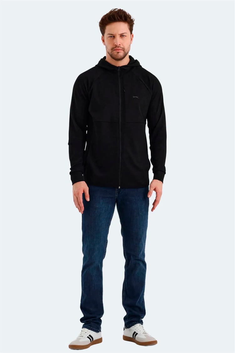Slazenger Vıolet Sıyah Erkek Sweatshırt