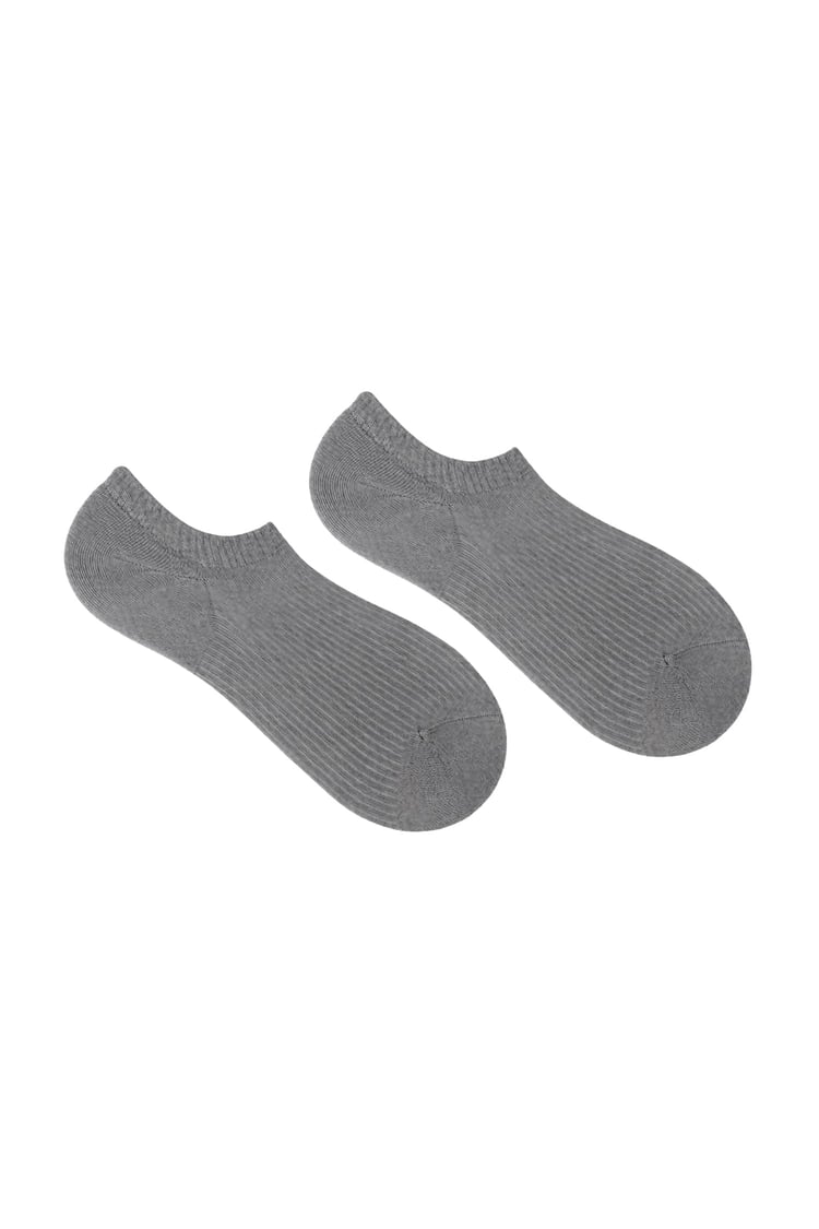 Kadın Çizgili Basic Sneaker Çorap