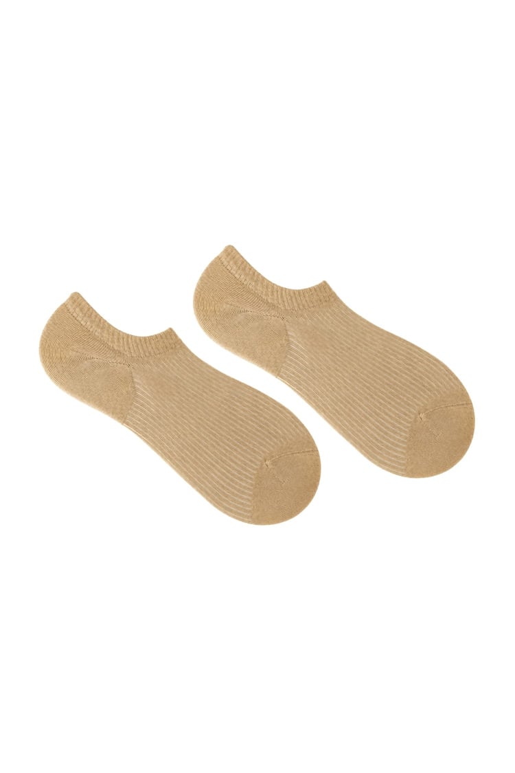 Kadın Çizgili Basic Sneaker Çorap