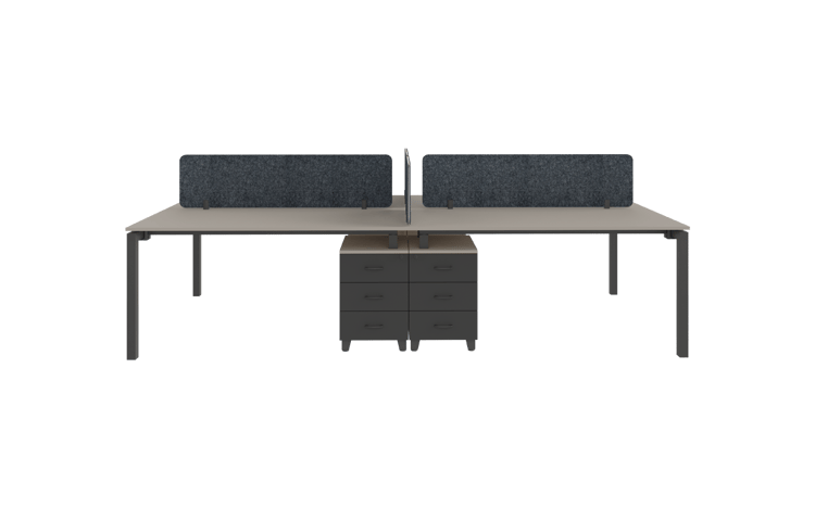 Lux Dörtlü Kesonlu Workstation 320 cm