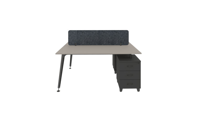 Lux İkili Kesonlu Workstation 140 cm