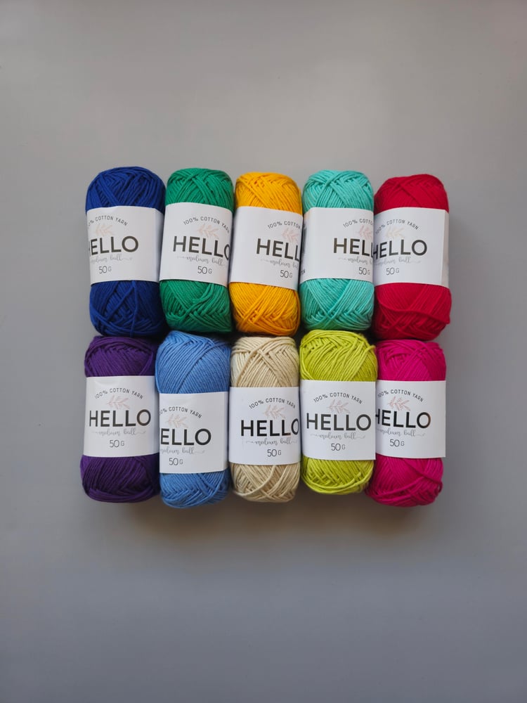 10 Adet Canlı Renkler 50 Gram Hello Koton İplik