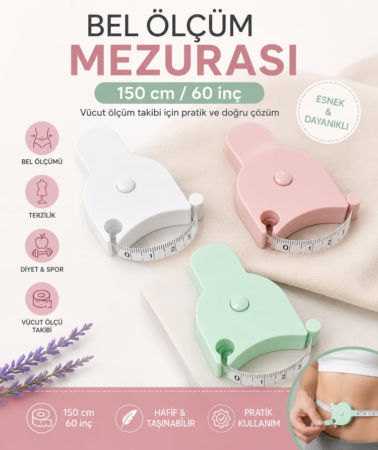 150 cm Bel  Ölçme Mezurası, Çeşitli Renkler
