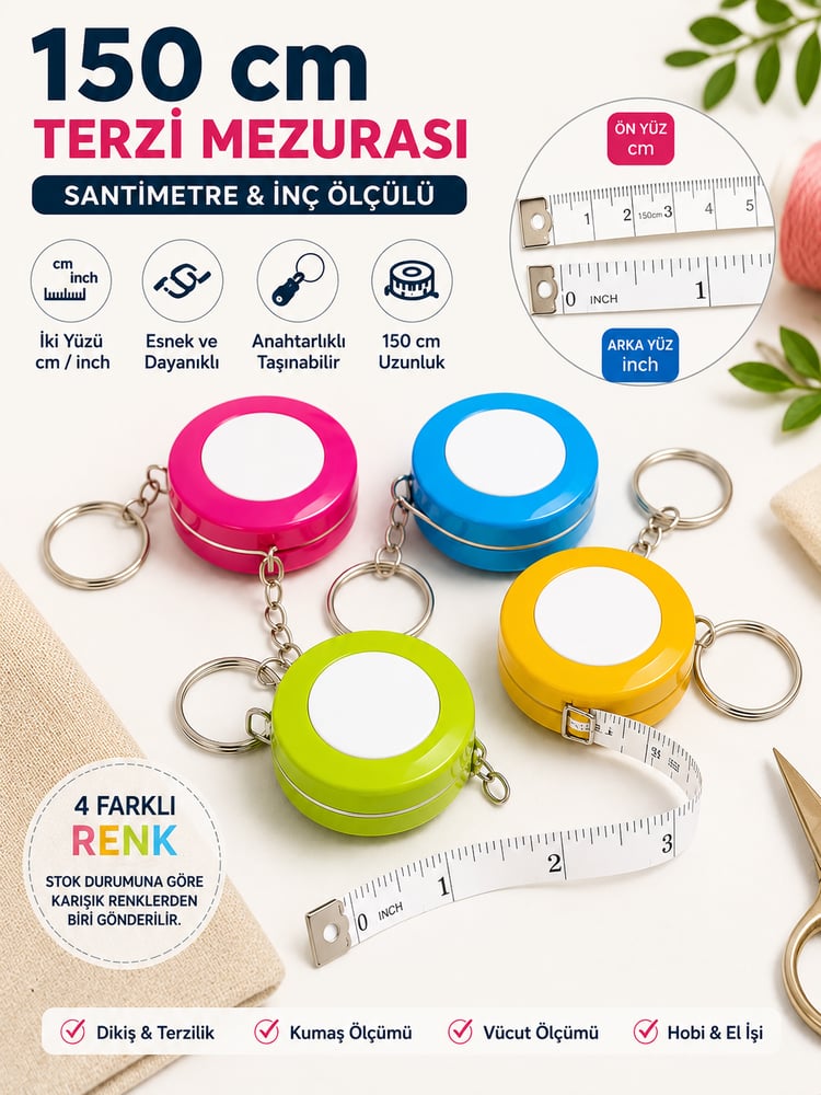 Anahtarlıklı Terzi Mezurası