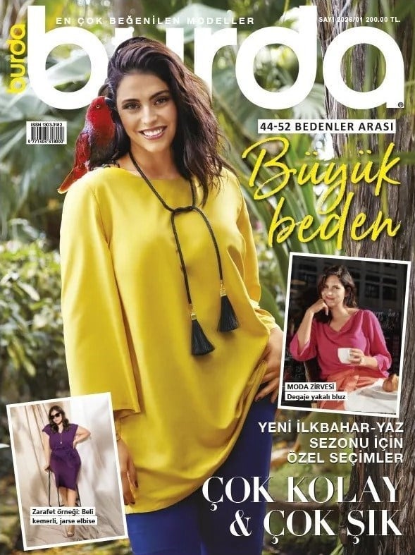 BURDA DERGİSİ BÜYÜK BEDEN 2026/1