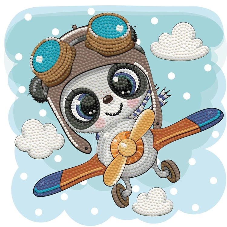 Diamond Dotz Elmas Mozaik Tablo Uçan Koala – 22 x 22 cm