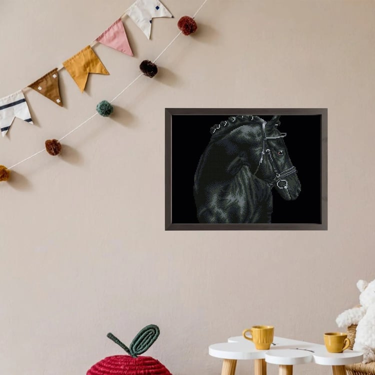 Elmas Mozaik Tablo Siyah Işıltı – 41,9 x 52,1 cm