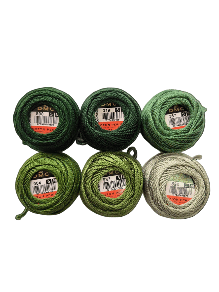 DMC KOTON PERLE 5 NUMARA - YEŞİL TONLARI SET