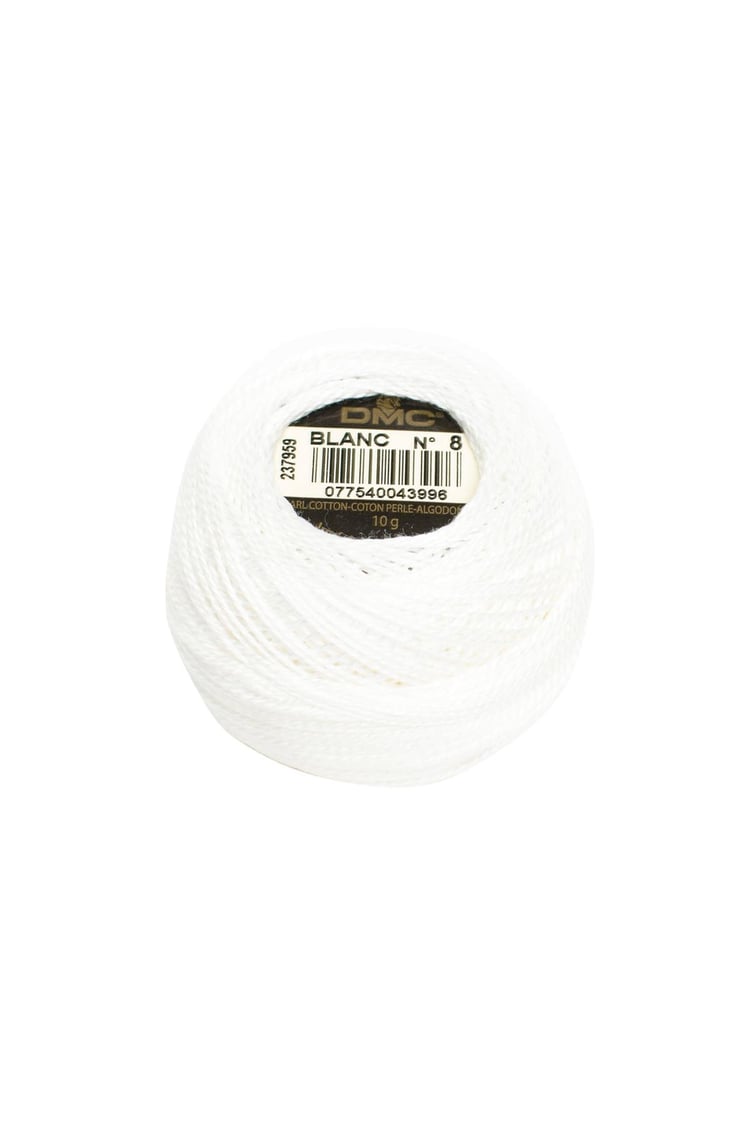 DMC KOTON PERLE  8 NUMARA BLANC