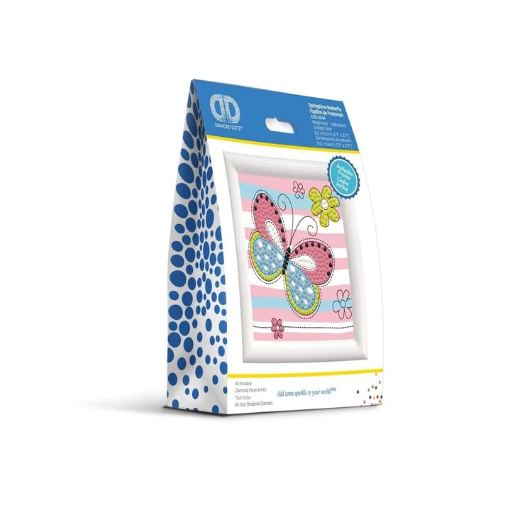 Elmas Mozaik Tablo 10.2 cm x 10.2 cm Paten Ayakkabı Boncuk Yapıştırma Kiti - Çerçeveli