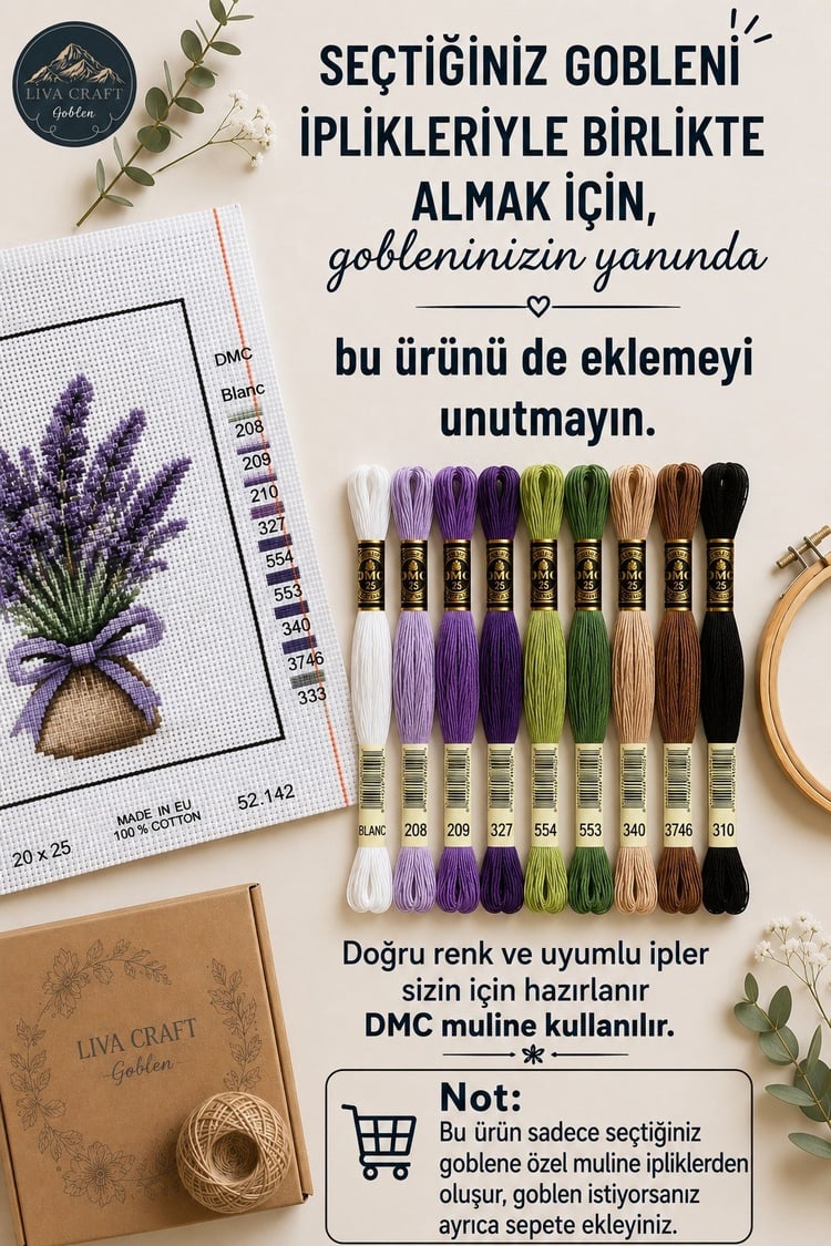 GOBELIN 20x50 GOBLEN YAN ÜRÜNÜ 28 adet DMC muline