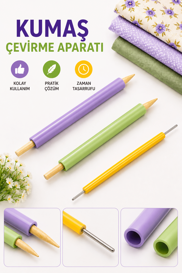 Kumaş Çevirme Aparatı 3lü Set 