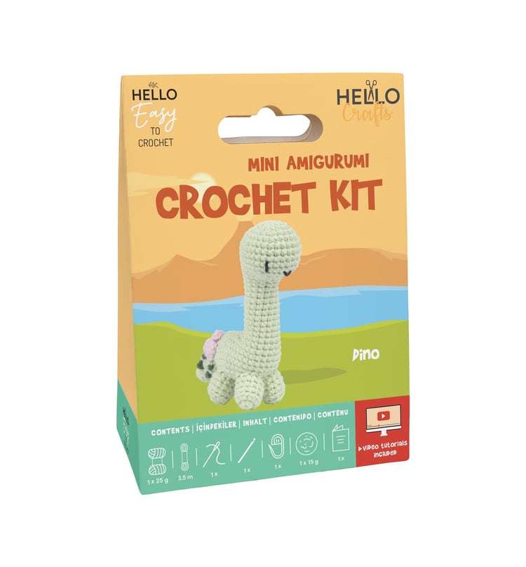 MİNİ AMİGURUMİ KİTİ 9 CM DINO