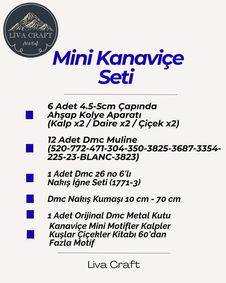 Etamin Seti, Kanaviçe Başlangıç Seti, Kitaplı Tam Set