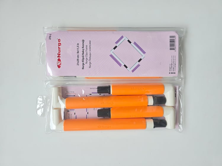 NURGE 21X29 CM KLİPSLİ NAKIŞ KASNAĞI Turuncu
