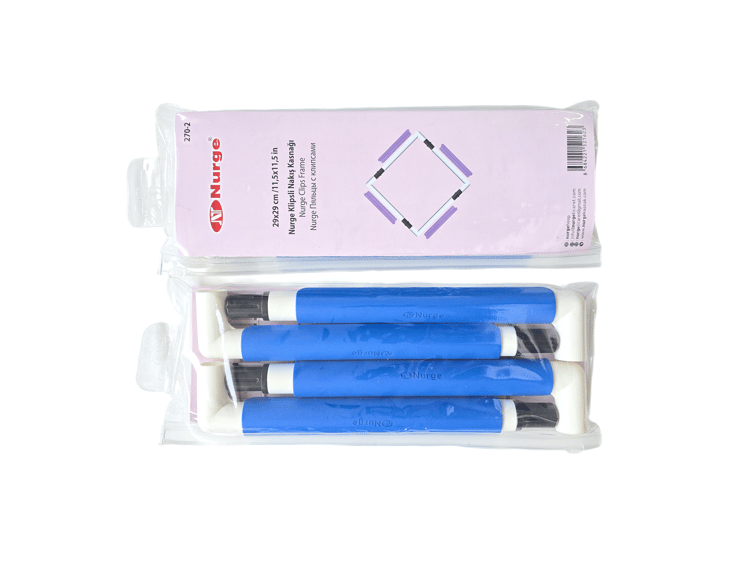 NURGE 29X29 CM KLİPSLİ NAKIŞ KASNAĞI MAVİ