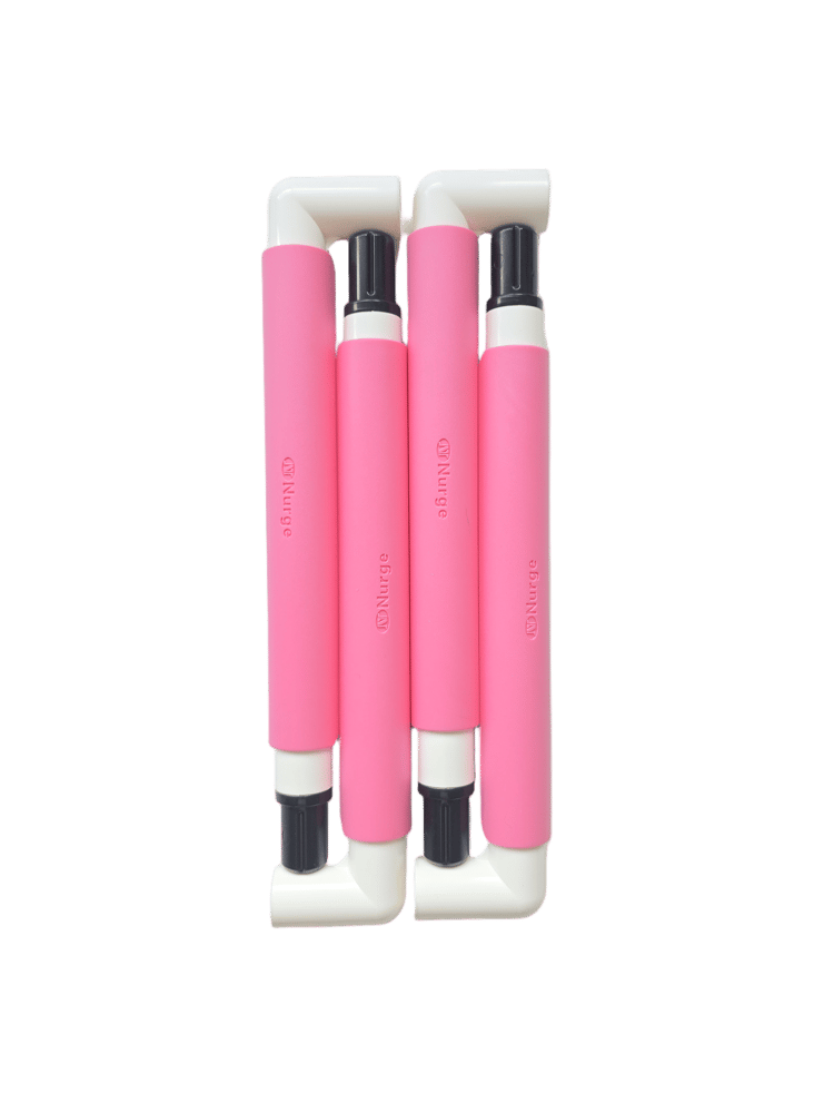 Nurge 21X21 cm Klipsli Nakış Kasnağı, Boru Kasnak Pembe
