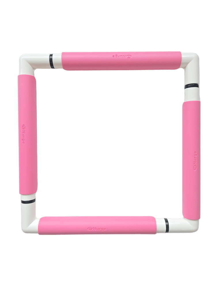 Nurge 21X21 cm Klipsli Nakış Kasnağı, Boru Kasnak Pembe