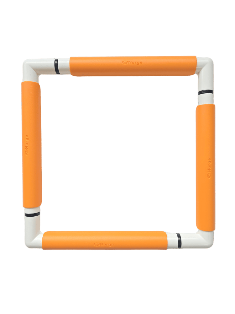 Nurge 21X21 cm Klipsli Nakış Kasnağı, Boru Kasnak Turuncu