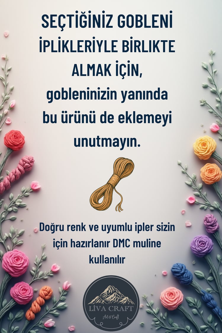 Orchidea 30x40 GOBLEN YAN ÜRÜNÜ 34 adet DMC muline